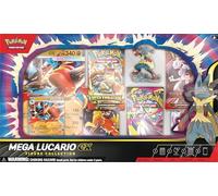 Pokémon TCG: Mega Lucario ex Figure Collection (1 Etched Foil Promo Card, 1 Oversize Promo Card, 5 Booster Packs & 1 Mega Lucario Figure)