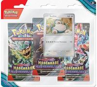 Pokémon TCG Pack of 3 Scarlet and Purple Snorlax Booster Packs - Twilight Masquerade (3 Boosters and 1 Shiny Promo Card)