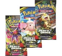 Pokémon TCG: Perfect Order Booster Packs x3 | Pokemon Perfect Order ME03 | Pokemon Mega Evolution Series | Perfect for Fans of Perfect Order Booster Box | Titan Authenticated