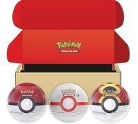 Pokémon TCG: Poké Ball Tin Bundle-Poké Ball, Premier Ball & Repeat Ball (9 Pokémon TCG Booster Packs & 6 Sticker Sheets)