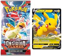 Pokémon TCG Random Booster Pack & Ultra Rare Card Bundle | Includes EX, V, VMAX, or VSTAR Cards | Perfect Pokemon Gift Bundle | 100% Authentic Pokémon Cards + TitanCards® Toploader