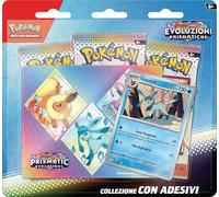 Pokémon TCG: Scarlet and Violet Glaceon Sticker Collection - Prismatic Evolutions (one Holographic Promo Card and Three Expansion Packs)
