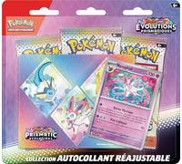 Pokémon TCG: Scarlet & Purple Readjustable Sticker Collection - Prismatic Evolutions - Nymphali (1 Glossy Promo Card & 3 Boosters)