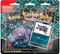 Pokémon TCG: Scarlet & Violet-Paldean Fates Tech Sticker Collection - Maschiff (1 Foil Promo Card & 3 Booster Packs)