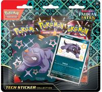 Pokémon TCG: Scarlet & Violet-Paldean Fates Tech Sticker Collection - Maschiff (1 Foil Promo Card & 3 Booster Packs)