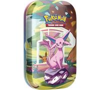 Pokémon TCG: Scarlet & Violet-Prismatic Evolutions Mini Tin - Espeon (2 Booster Packs & 1 Coin)