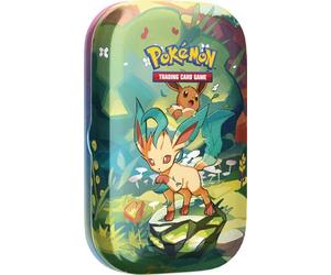 Pokémon TCG: Scarlet & Violet-Prismatic Evolutions Mini Tin - Leafeon (2 Booster Packs & 1 Coin)