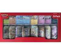 Pokemon TCG: Scarlet & Violet: Prismatic Evolutions Mini Tin with Promo Cards (All 8 Tins) - 2 Packs Per Tin