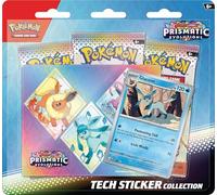 Pokémon TCG: Scarlet & Violet-Prismatic Evolutions Tech Sticker Collection - Glaceon (1 Foil Promo Card & 3 Booster Packs)