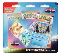 Pokemon TCG: Scarlet & Violet-Prismatic Evolutions Tech Sticker Collection - Glaceon (1 Foil Promo Card & 3 Booster Packs)
