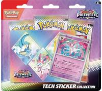 Pokémon TCG: Scarlet & Violet-Prismatic Evolutions Tech Sticker Collection - Sylveon (1 Foil Promo Card & 3 Booster Packs)