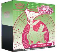 Pokémon TCG: Scarlet & Violet-Temporal Forces Elite Trainer Box - Iron Leaves (1 Full-Art Iron Thorns Promo Card, 9 Boosters & Premium Accessories)