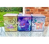 POKEMON TCG STACKING TIN 2024 Q1 X3 ART SET PSYCHIC METAL DRAGON TYPE SEALED