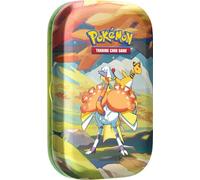 Pokémon TCG: Vibrant Paldea Mini Tin - Espathra & Ampharos (2 Booster Packs, 1 Sticker Sheet)
