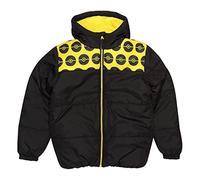 Pokemon Text Logo Puffer Jacket, Kids, 7-15 Years, Black/Yellow, Official Merchandise