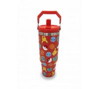 Pokemon Thermal Travel Mug Coffee Cup Tumbler with Leakproof Straw & Lid | Stainless Steel Double Wall Vacuum Insulated Water Bottle for Kids and Adults | Cold for 17Hrs & Hot for 5Hrs
