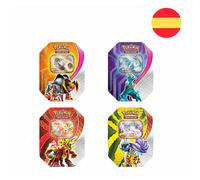 Pokemon Trading Card Game Big Tin Paradox Desstinies Random 4 Envelopes Spanish