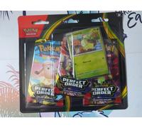 Pokemon Trading Card Game: MEGA EVOLUTION-PERFECT ORDER Triple Pack -CHIKORITA