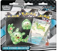 Pokémon - Trading Card Game: Tech Sticker Collection Crimson & Purple - Black Flashes - Zytomega (1 Holographic Promo Card & 3 Booster Packs)