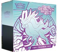 Pokémon - Trading Card Game: Top Trainer Box Crimson & Purple - Forces of Time: Windwave (1 Holographic Full Screen Promo Card with Flutter Hair, 9 Booster Packs & Premium Accessories)