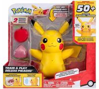 Pokémon Train and Play Deluxe Pikachu - 4.5-Inch Pikachu Figure with Lights, Sounds, and Moving Limbs plus Interactive Accessories