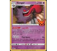 Pokemon Trick or Trade - Gengar - Chilling Reign 057/198 - Holo Rare Card - Halloween Stamp