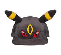POKEMON Umbreon with Plush Ears Novelty Snapback Baseball Cap - Grey/Yellow