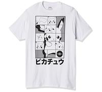 Pokémon Unisex's Pikachu Japanese Puzzle Power T-Shirt, White, S