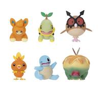 Pokémon Unova Battle Figure 6 Pack - Features 2-Inch Pawmi, Squirtle, Torchic, Turtwig, Hoothoot, and Appleton Battle Figures