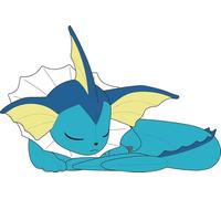Pokémon Vaporeon Sleeping Plush - 18-Inch Premium Plush in Sleeping Pose