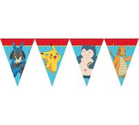 Pokémon vlaggetjesslinger, 2,3 m, als decoratie voor kinderverjaardag en feest,