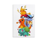 Pokemon Wall Art Colorful Decorative Poster Art Canvas Gift For Friends Room Beautiful Suitable For Living Room And BedroomUnframe-style12x18inch(30x45cm)