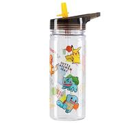Pokemon Water Bottle with Straw for Kids Tweens Pikachu 580ml Leak Proof BPA Free Plastic Drink Bottle for Travel Sports School Supplies Anime Gifts