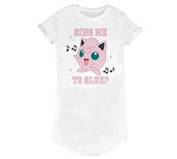 Pokemon Women's Sing Me To Sleep Short Sleeve T-shirt Dress, white, 2XL