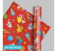 Pokemon Wrapping Paper 2M Roll Wrap Pokemon Happy Party Gift Wrap