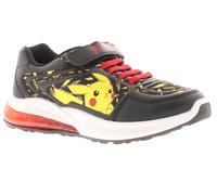 Pokemon Zaina Pika Emboss Boys Black, Yellow & Red Printed Trainers, Size: 13