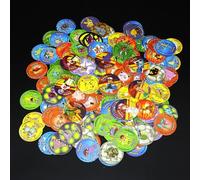 Pokemons Tazos 1/2/3 Generation 30/141/160PCS Pikachu Charizard Round Collectible Card Album Trainer Pogs Cheetos Chipitaps Tap 1st Random 30pcs