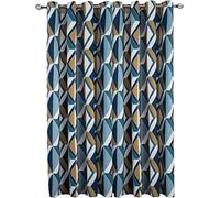 POKENE 3D Simple Blackout Curtains Eyelet Curtains Room Darkening Thermal Insulated Geometry Curtain Aldult Curtains for Bedroom Living Room 2 Panels 29.5 x 65 Inch (W x L)
