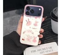 Pokepol Cute Rabbit Phone Case, Pink Bumper, Cartoon Design, Soft Protective Cover