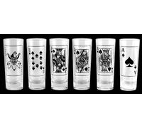 Poker 2oz Shot Glass Set - 6 Pack