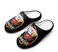 Poker And Winner Cotton Slipper Anti-Skid Comfortable Cozy Plush Slippers Indoor House Closed Toe Shoes 7-8(39-40