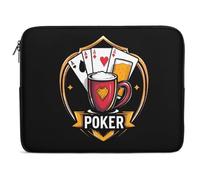 Poker And Winner Laptop Sleeve Multi Size Computers Notebook Zippered Protective Bag for Office Travel Camping