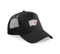 Poker Card Aces Baseball Cap | Embroidered Snapback Hat for Adults | Casual Sporty Headwear for Men and Women Black