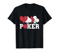 Poker Card Game in the Casino Value Graphic T-Shirt, Men, Black, M