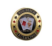 Poker Card Guard Coin Collectibles Table Games Poker - Good Luck, Las Vegas, Poker Accessories, Pot Committed, Shark, Donkeys, Quees, Ace King Lucky Coin