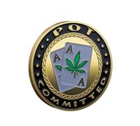 Poker Card Guard Coin Collectibles Table Games Poker - Good Luck, Las Vegas, Poker Accessories, Pot Committed, Shark, Donkeys, Quees, Ace King Lucky Coin