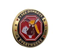 Poker Card Guard Coin Collectibles Table Games Poker - Good Luck, Las Vegas, Poker Accessories, Pot Committed, Shark, Donkeys, Quees, Ace King Lucky Coin