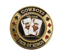 Poker Card Guard "Cowboys" Real Gold Plated