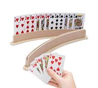Poker Card Rack Set - plasticc Playing Card Support Tray, Upright Holder Base | gamingg Table Assistant for Bridge, Rummy, Euchre, Lightweight Grip-Free Card Display for Elderly and Children