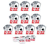 Poker Card Silicone Beads, It's All in the Cards Design, 10 Pack